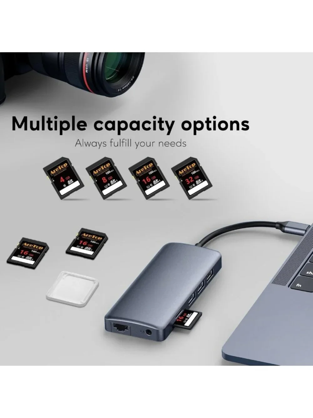 16GB SD Card 5 Pack, UHS-I Class 10 High-Speed Memory Cards for Cameras & More